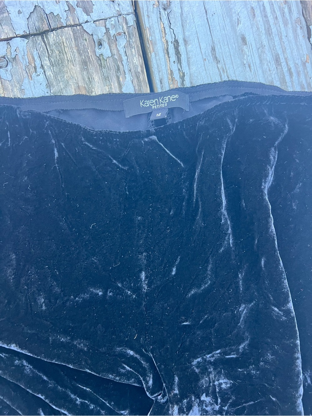 Karen Kane Black Velvet Kids Leggings - Picture 5 of 6